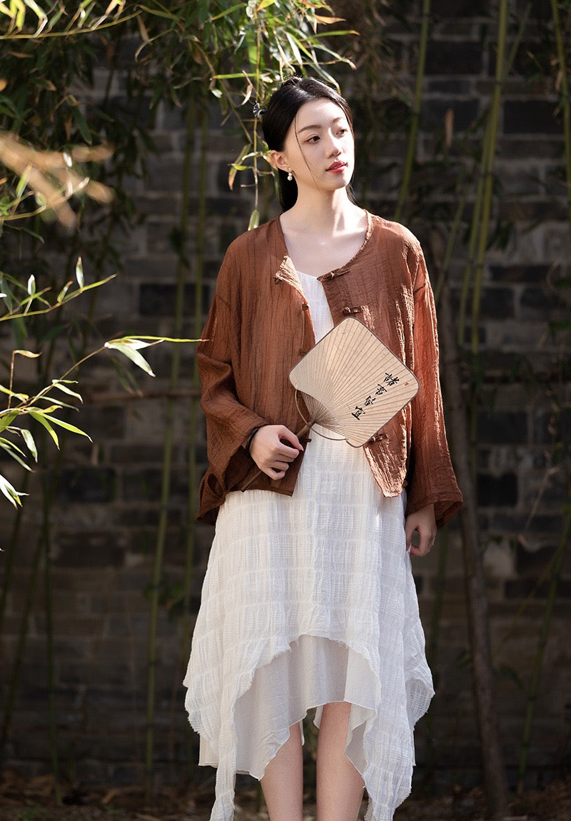 Tao One Tech™ • Tao Fairy Sunscreen Cardigan • Kimono • Hanfu • Air Conditioning Shirt • Butterfly Bat Wing Sleeves • Cooling • Sheer • Translucent • Regenerated Cellulose Fibre
