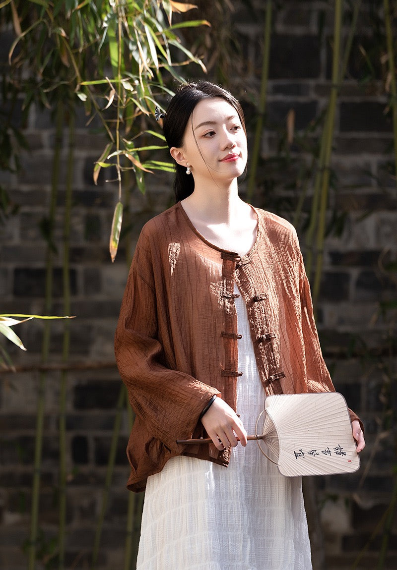 Tao One Tech™ • Tao Fairy Sunscreen Cardigan • Kimono • Hanfu • Air Conditioning Shirt • Butterfly Bat Wing Sleeves • Cooling • Sheer • Translucent • Regenerated Cellulose Fibre