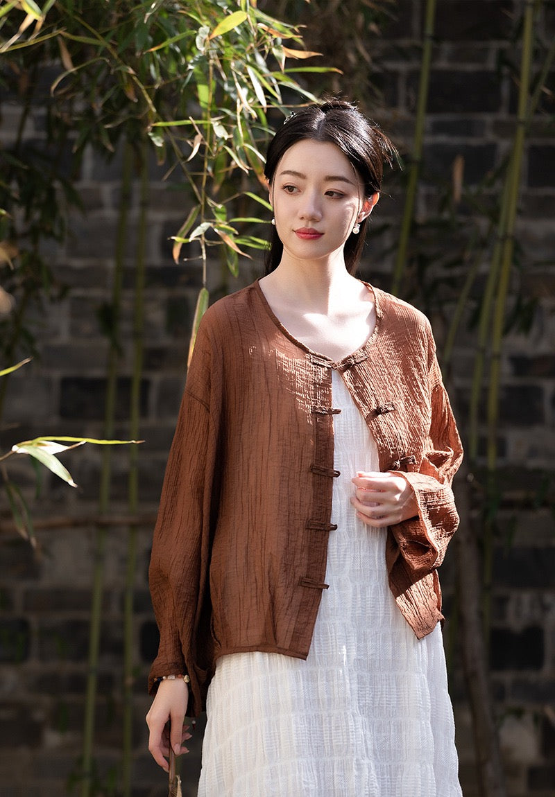 Tao One Tech™ • Tao Fairy Sunscreen Cardigan • Kimono • Hanfu • Air Conditioning Shirt • Butterfly Bat Wing Sleeves • Cooling • Sheer • Translucent • Regenerated Cellulose Fibre