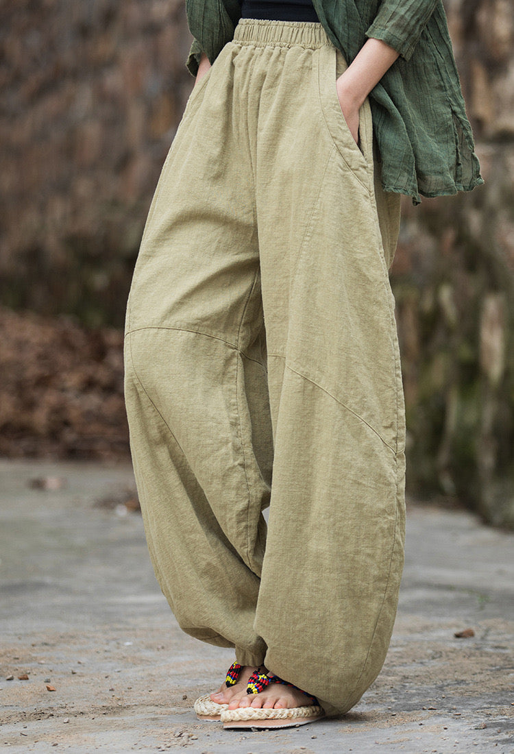 The Dao 道 of Zen Tai Chi Repair Pants • Sizes S-L • Bronze Finish • Thick, Breathable • Qi Flow • Gender Neutral