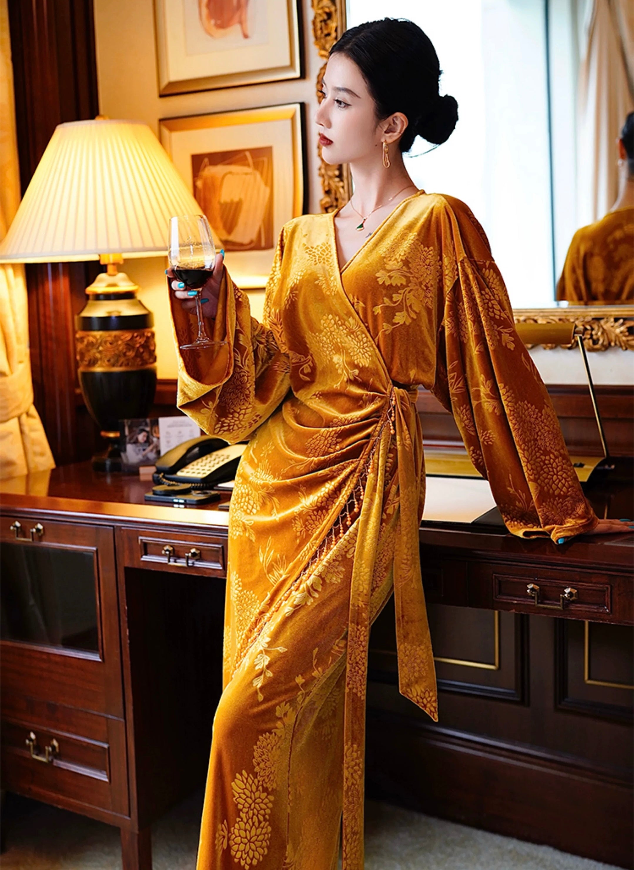 ビジュリー bijuly KIMONO RICH DRESS 工藤万季｜レディース