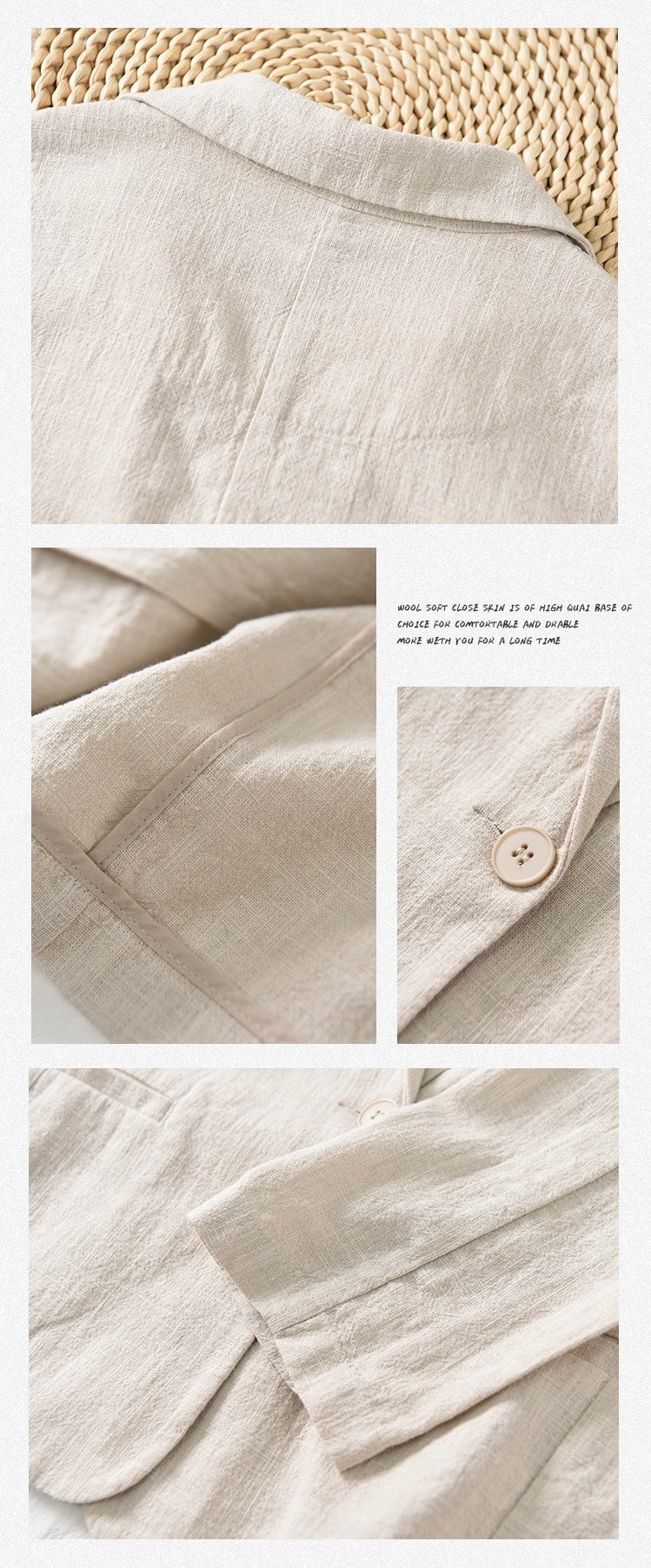 Tao One Tech™ • Business Flow Blazer Suit • Relaxed Tailored Fit • All Season Layering • Tech Pockets • Ramie Cotton • Sizes M–XXL