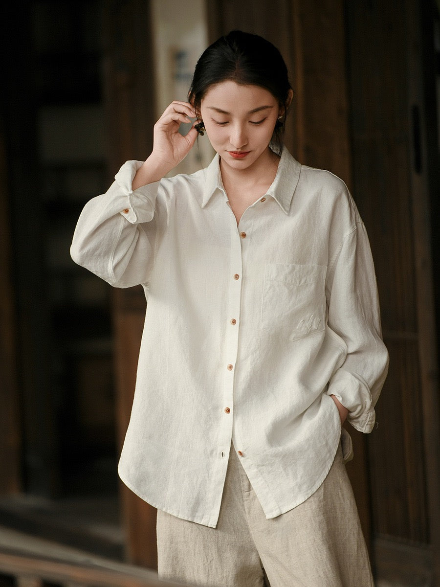 Tao One Tech™ • Business Flow Dress Shirt • Relaxed Tailored Fit • Sunscreen Layer • All Season Layering • Pure Hemp • Sizes M–XXL