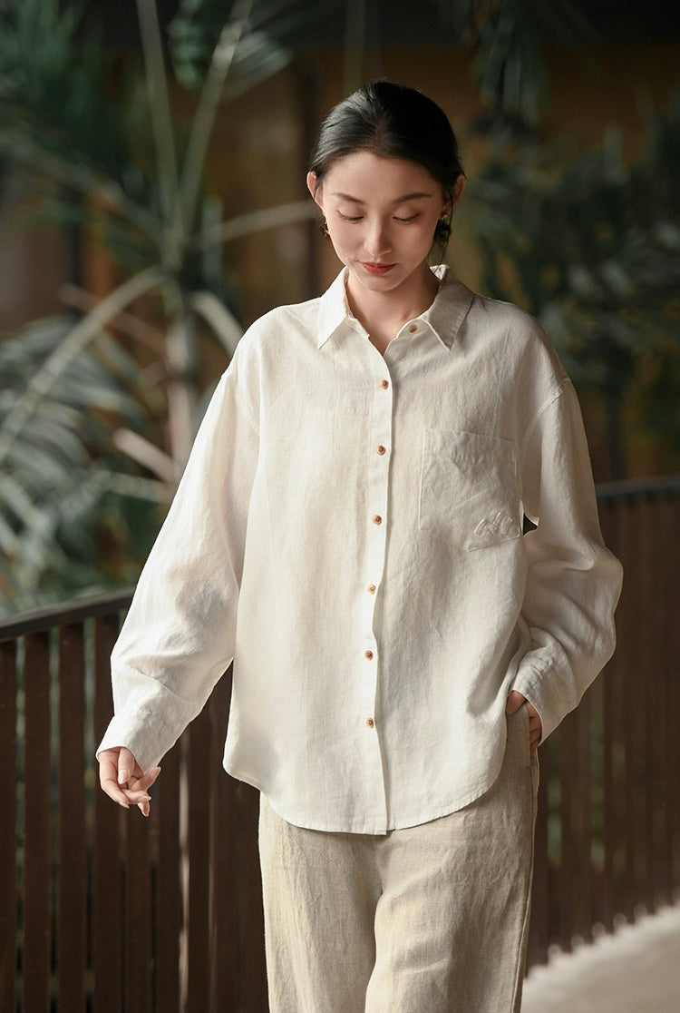 Tao One Tech™ • Business Flow Dress Shirt • Relaxed Tailored Fit • Sunscreen Layer • All Season Layering • Pure Hemp • Sizes M–XXL