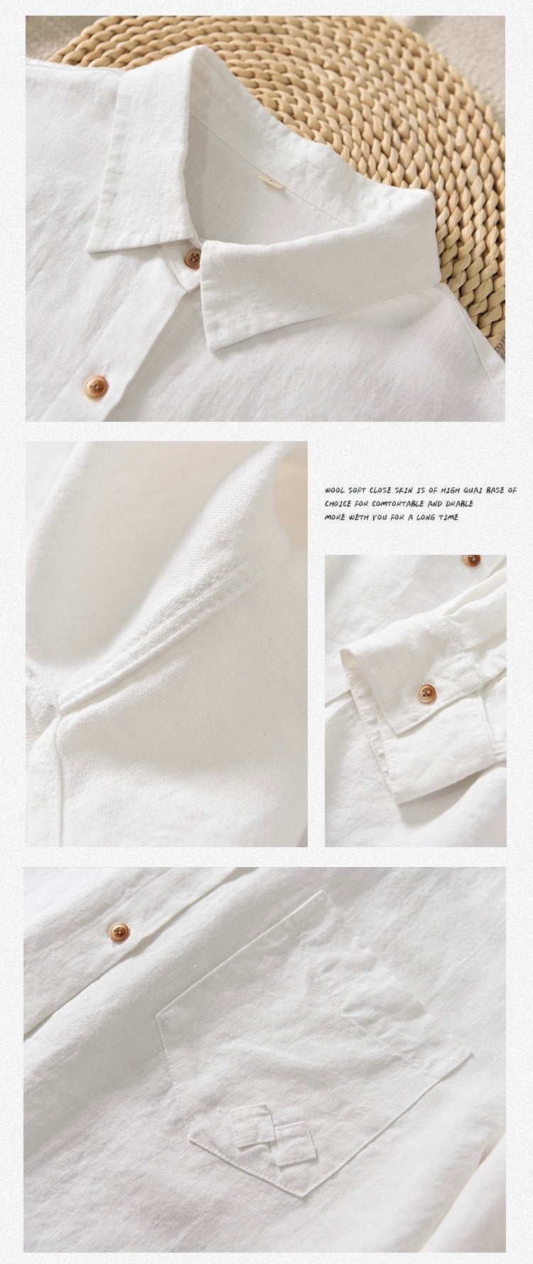 Tao One Tech™ • Business Flow Dress Shirt • Relaxed Tailored Fit • Sunscreen Layer • All Season Layering • Pure Hemp • Sizes M–XXL