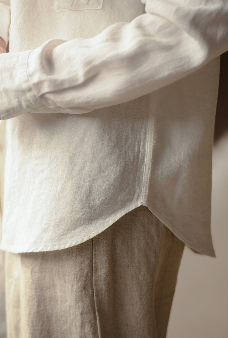 Tao One Tech™ • Business Flow Dress Shirt • Relaxed Tailored Fit • Sunscreen Layer • All Season Layering • Pure Hemp • Sizes M–XXL