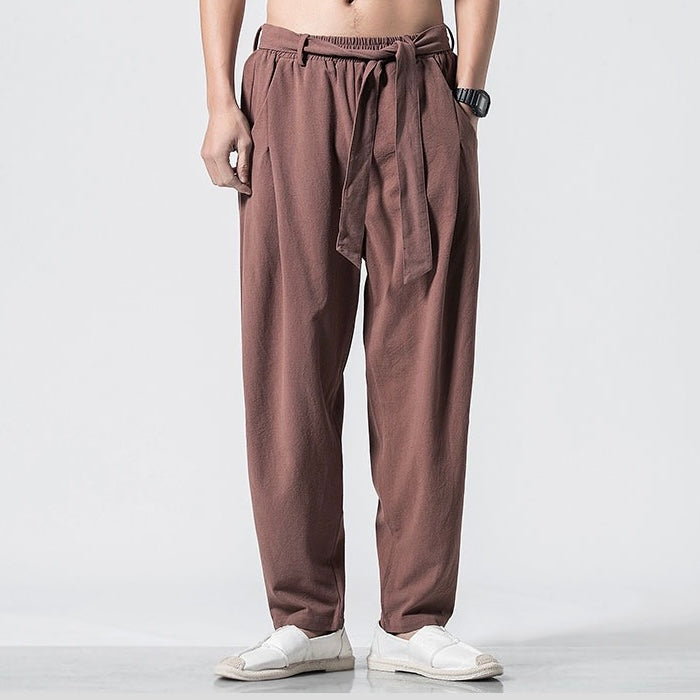 Tao One Tech™ • Heaven & Earth Energy Work Business Pants • Tech Pockets • Cotton Linen