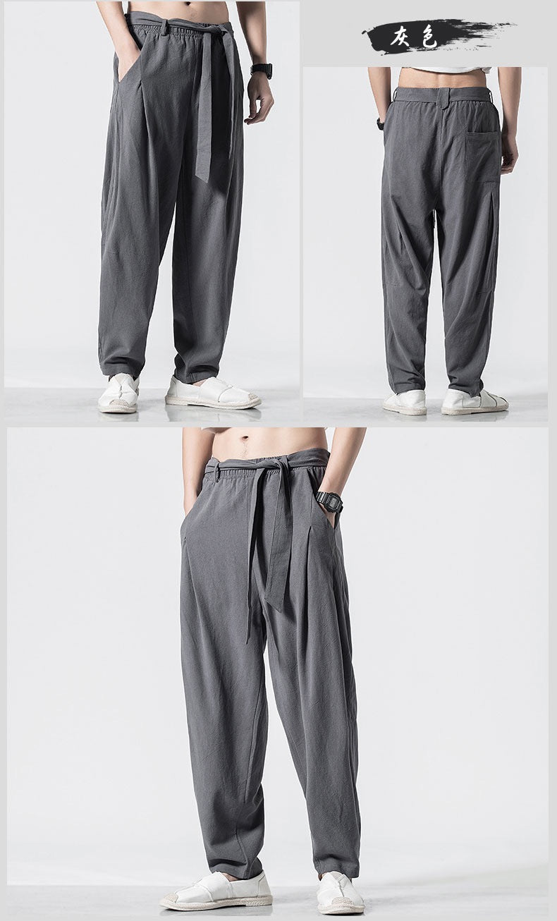 Tao One Tech™ • Heaven & Earth Energy Work Business Pants • Tech Pockets • Cotton Linen