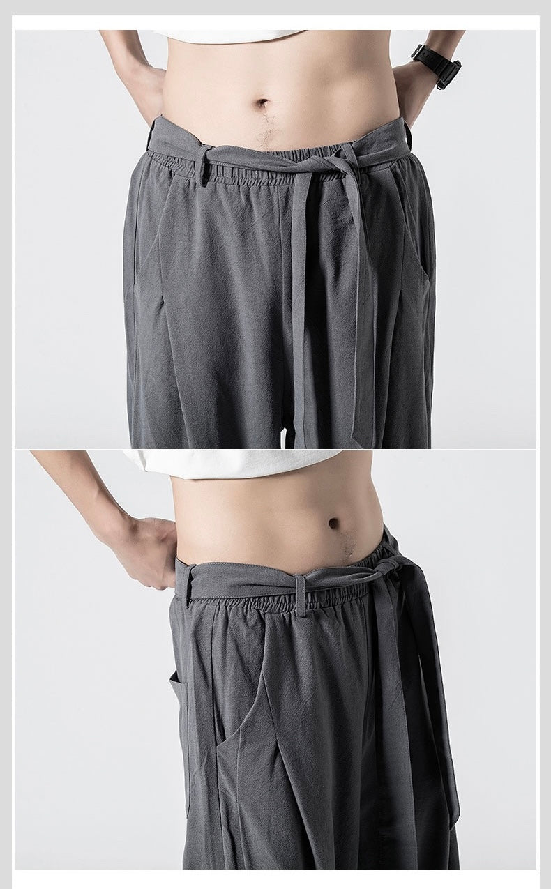 Tao One Tech™ • Heaven & Earth Energy Work Business Pants • Tech Pockets • Cotton Linen