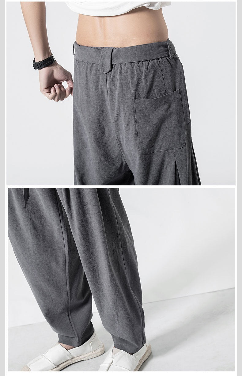 Tao One Tech™ • Heaven & Earth Energy Work Business Pants • Tech Pockets • Cotton Linen