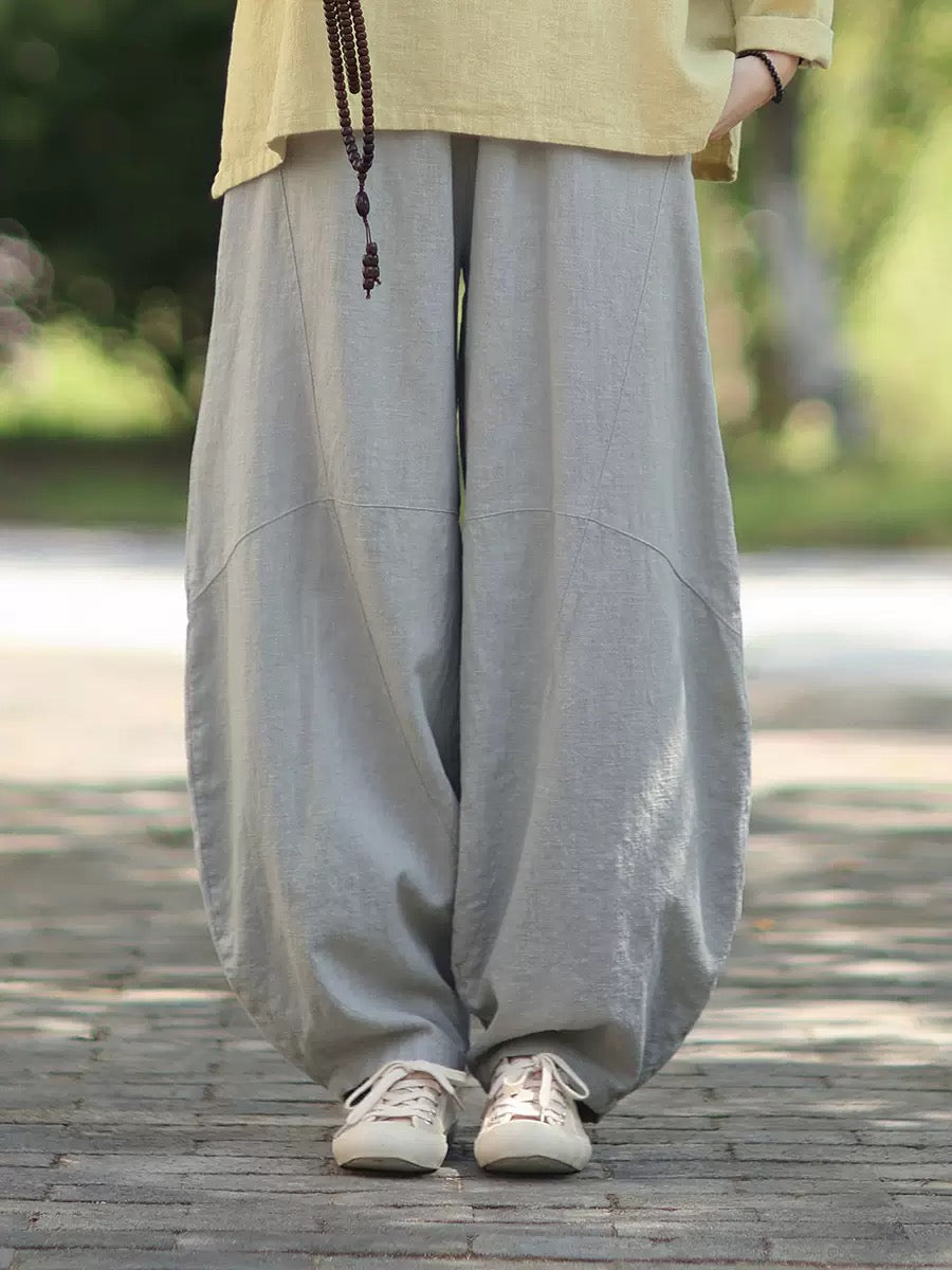 Tao One Tech™ • Zen Meditation Pants • Tai Chi Pants • Tech Pockets • 16 Colours • Sizes S-L • Ramie Cotton • With Optional Plush Velvet Lining • Gender Neutral