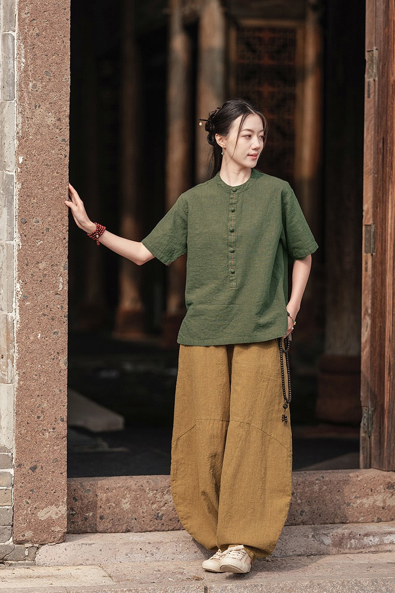 Tao One Tech™ • Zen Meditation Pants • Tai Chi Pants • Tech Pockets • 16 Colours • Sizes S-L • Ramie Cotton • With Optional Plush Velvet Lining • Gender Neutral