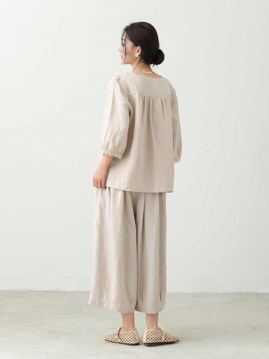 Tao One Tech™ • Zen Sunscreen Cardigan Top • Air Conditoning Shirt • Three-Quarter Lantern Sleeves • Pure Hemp • Sizes M-XXL