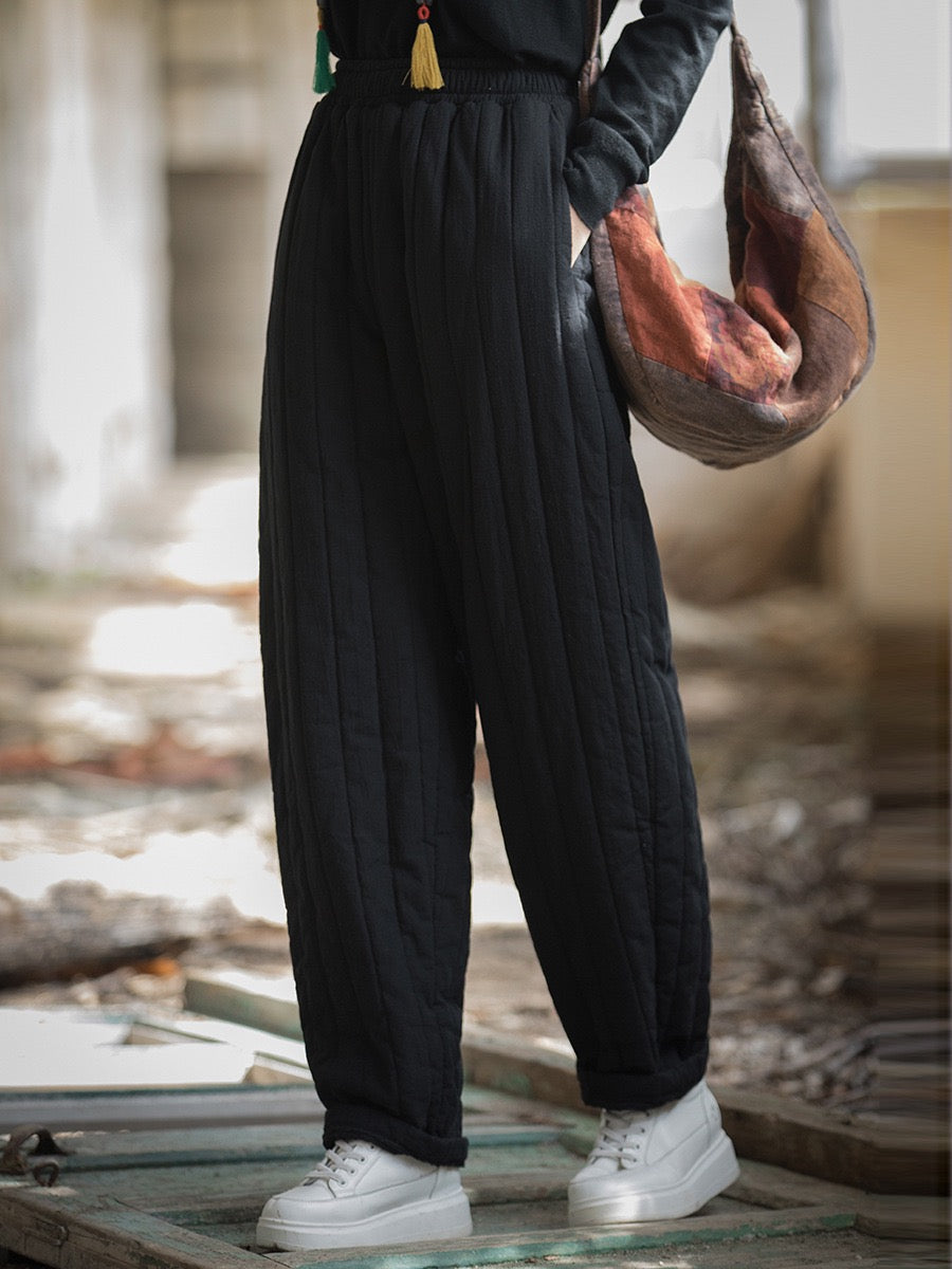 Tao Triple Tech™ • Zen Flow Winter Pants • Triple Layer Quilt • Thermal Qi Flow • Plant-Based Warmth • Ramie Cotton • Gender Neutral