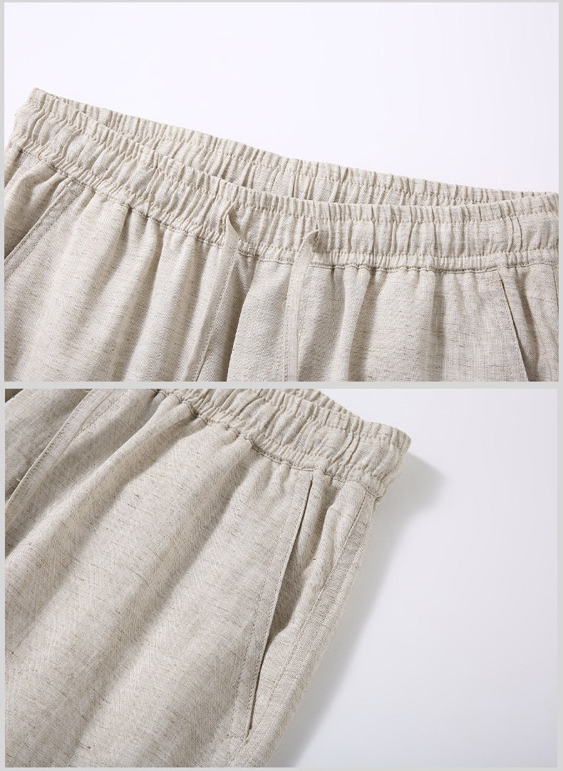 Tao One Tech™ • Yang Business Flow Pants • Sunscreen Layer • All Season Layering • Tech Pockets • Cooling • Tencel Lyocell Linen • Men’s Sizes M–3XL