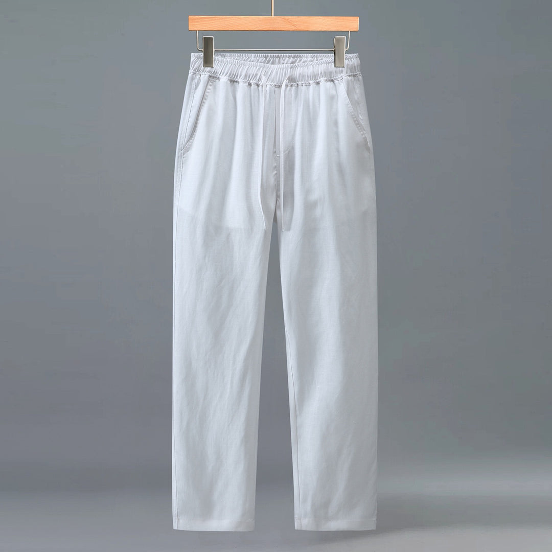 Tao One Tech™ • Yang Business Flow Pants • Sunscreen Layer • All Season Layering • Tech Pockets • Cooling • Tencel Lyocell Linen • Men’s Sizes M–3XL