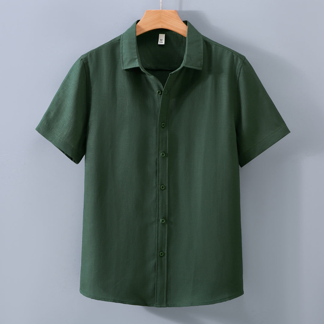 Tao One Tech™ • Yang Business Flow Short-Sleeve Dress Shirt • Sunscreen Layer • All Season Layering • Cooling • Tencel Lyocell Linen • Men’s Sizes M–3XL