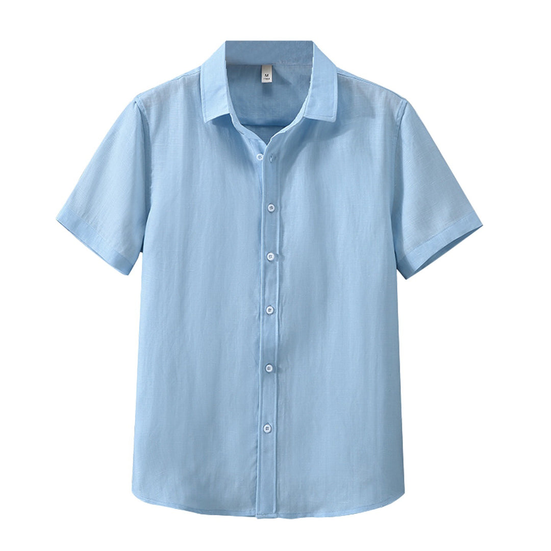 Tao One Tech™ • Yang Business Flow Short-Sleeve Dress Shirt • Sunscreen Layer • All Season Layering • Cooling • Tencel Lyocell Linen • Men’s Sizes M–3XL