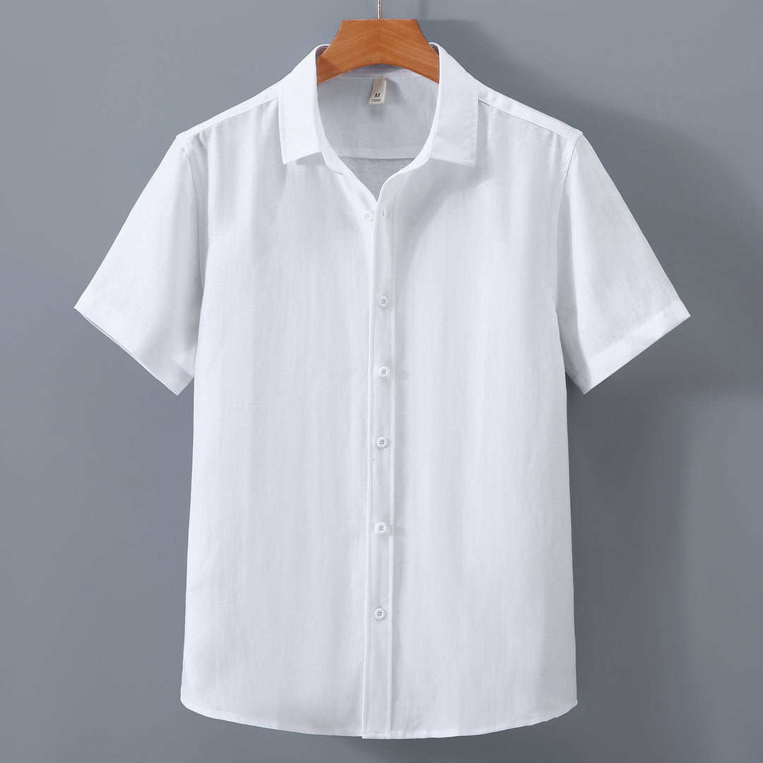 Tao One Tech™ • Yang Business Flow Short-Sleeve Dress Shirt • Sunscreen Layer • All Season Layering • Cooling • Tencel Lyocell Linen • Men’s Sizes M–3XL