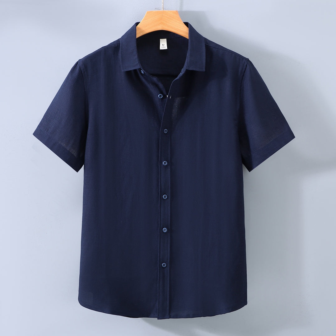 Tao One Tech™ • Yang Business Flow Short-Sleeve Dress Shirt • Sunscreen Layer • All Season Layering • Cooling • Tencel Lyocell Linen • Men’s Sizes M–3XL