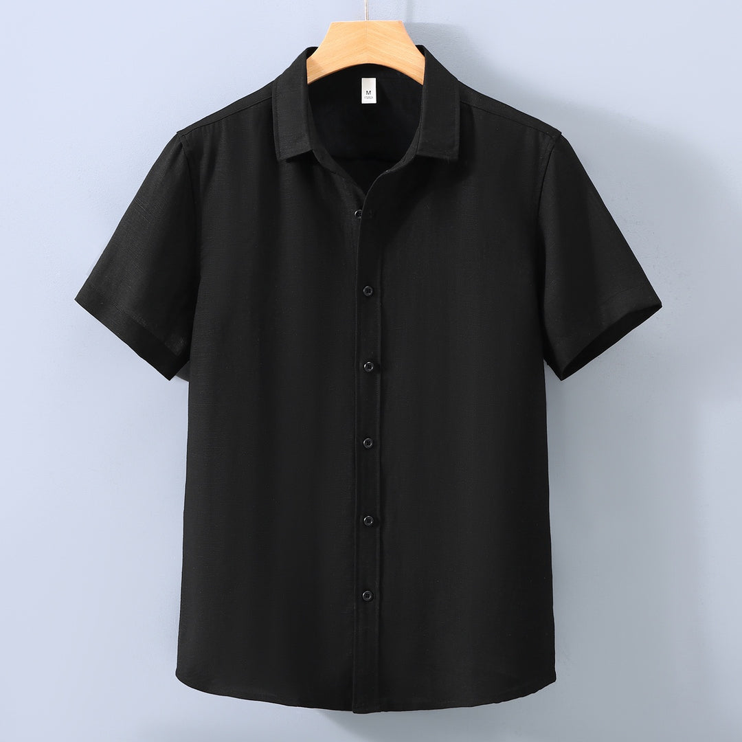 Tao One Tech™ • Yang Business Flow Short-Sleeve Dress Shirt • Sunscreen Layer • All Season Layering • Cooling • Tencel Lyocell Linen • Men’s Sizes M–3XL