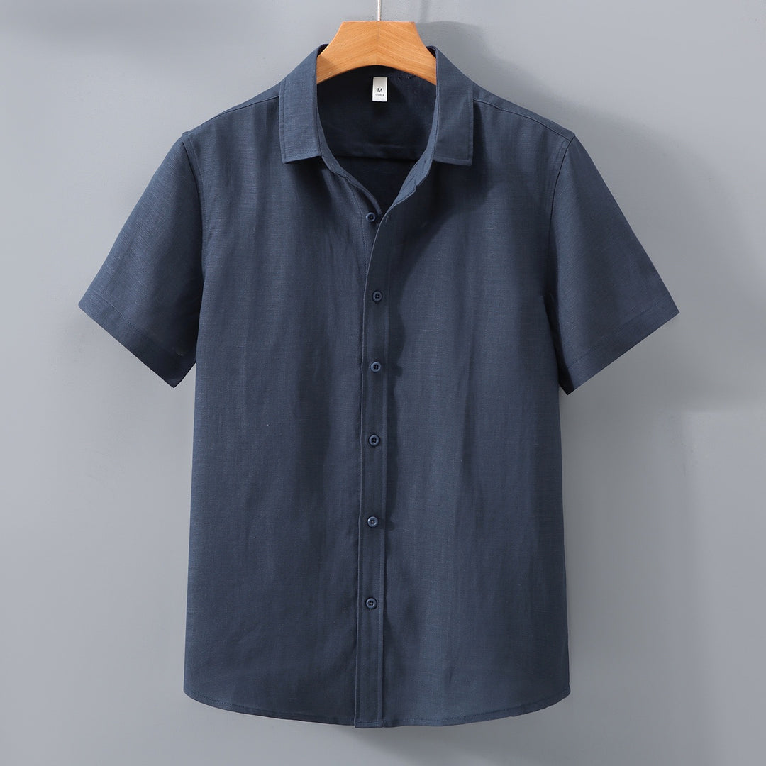 Tao One Tech™ • Yang Business Flow Short-Sleeve Dress Shirt • Sunscreen Layer • All Season Layering • Cooling • Tencel Lyocell Linen • Men’s Sizes M–3XL