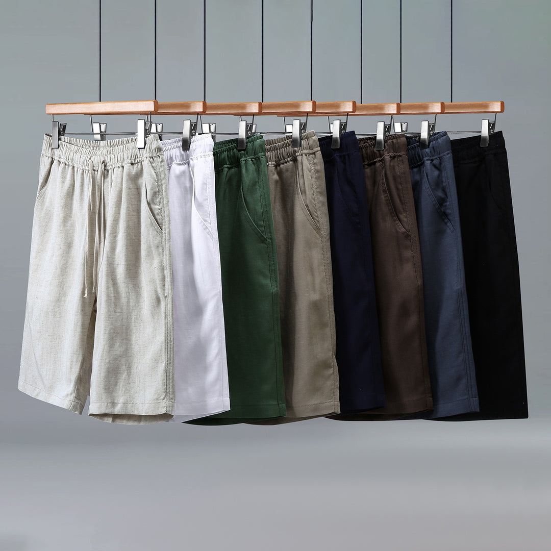 Tao One Tech™ • Yang Business Flow Shorts • Sunscreen Layer • All Season Layering • Cooling • Tencel Lyocell Linen • Men’s Sizes M–3XL