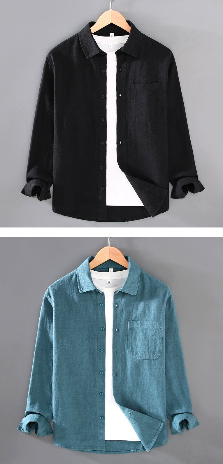 Tao One Tech™ • Yang Business Flow Shirt Jacket • Sunscreen Layer • All Season Layering • Naturally Wrinkle-Free • Ramie Cotton • Men’s Sizes M-3XL