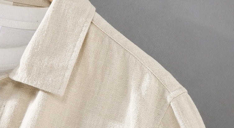 Tao One Tech™ • Yang Business Flow Shirt Jacket • Tech Pockets • Sunscreen Layer • All Season Layering • Naturally Wrinkle-Free • Ramie Cotton • Men’s Sizes M-3XL