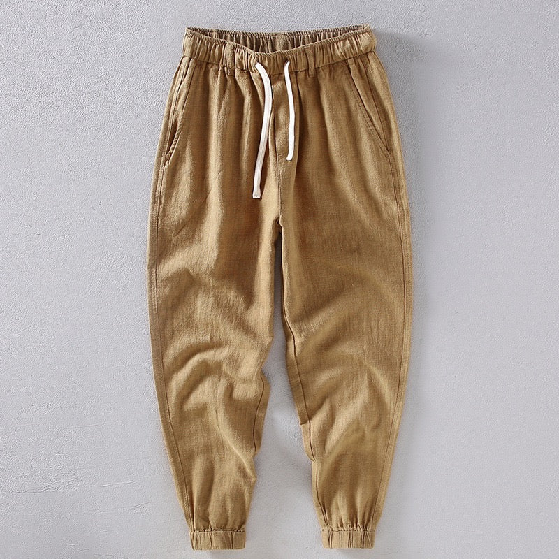 Tao One Tech™ • Heaven &amp; Earth Qigong Gongfu Pants • Ankle-Length Pants • Tech Pockets • Sunscreen Layer • All Season Layering • Naturally Wrinkle-Free • Ramie Cotton • Men’s Sizes M-3XL