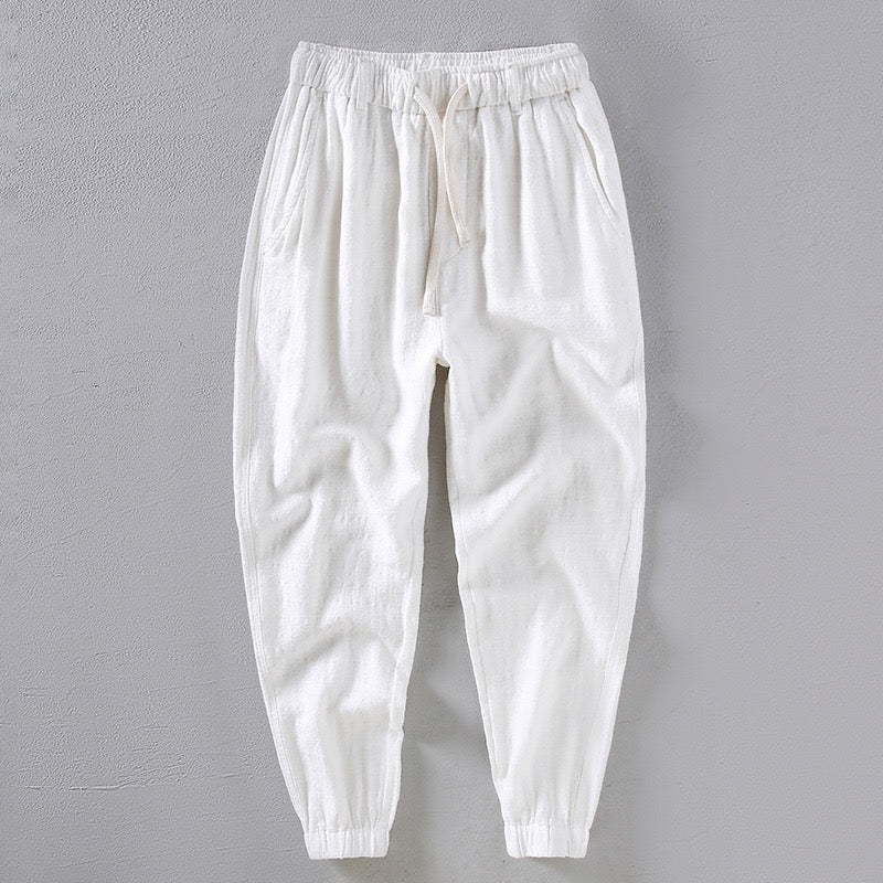 Tao One Tech™ • Heaven &amp; Earth Qigong Gongfu Pants • Ankle-Length Pants • Tech Pockets • Sunscreen Layer • All Season Layering • Naturally Wrinkle-Free • Ramie Cotton • Men’s Sizes M-3XL