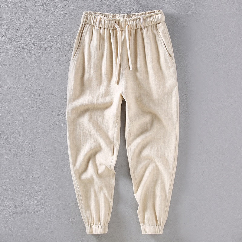 Tao One Tech™ • Heaven &amp; Earth Qigong Gongfu Pants • Ankle-Length Pants • Tech Pockets • Sunscreen Layer • All Season Layering • Naturally Wrinkle-Free • Ramie Cotton • Men’s Sizes M-3XL