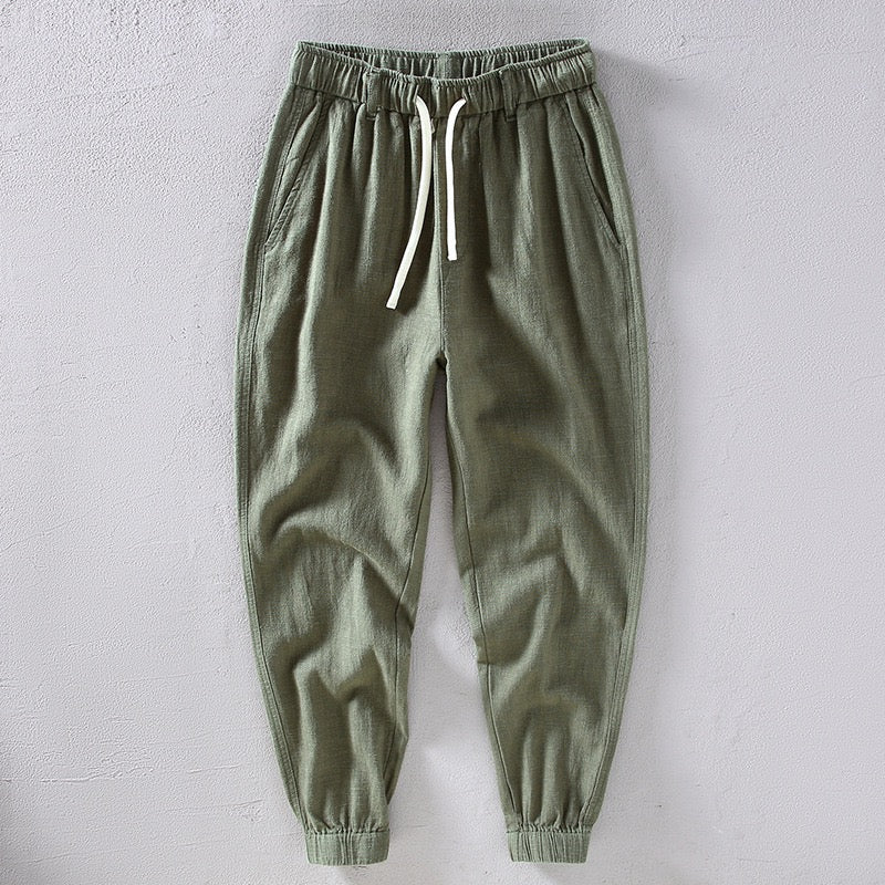 Tao One Tech™ • Heaven &amp; Earth Qigong Gongfu Pants • Ankle-Length Pants • Tech Pockets • Sunscreen Layer • All Season Layering • Naturally Wrinkle-Free • Ramie Cotton • Men’s Sizes M-3XL