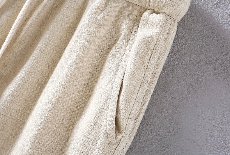 Tao One Tech™ • Heaven &amp; Earth Qigong Gongfu Pants • Ankle-Length Pants • Tech Pockets • Sunscreen Layer • All Season Layering • Naturally Wrinkle-Free • Ramie Cotton • Men’s Sizes M-3XL