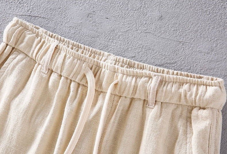 Tao One Tech™ • Heaven &amp; Earth Qigong Gongfu Pants • Ankle-Length Pants • Tech Pockets • Sunscreen Layer • All Season Layering • Naturally Wrinkle-Free • Ramie Cotton • Men’s Sizes M-3XL