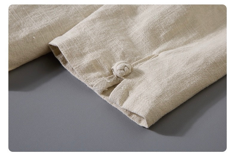 Tao One Tech™ • Business Qigong Shirt Jacket • Minimal Style • Tech Pockets • Sunscreen Layer • All Season Layering • Naturally Wrinkle-Free • Ramie Cotton • Men’s Sizes M-3XL