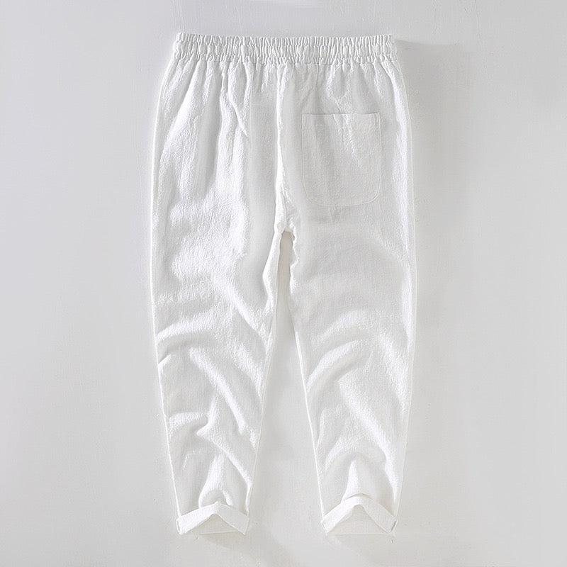 Tao One Tech™ • Heaven &amp; Earth Business Qigong Pants • Ankle-Length Pants • Tech Pockets • Sunscreen Layer • All Season Layering • Naturally Wrinkle-Free • Ramie Cotton • Men’s Sizes M-3XL