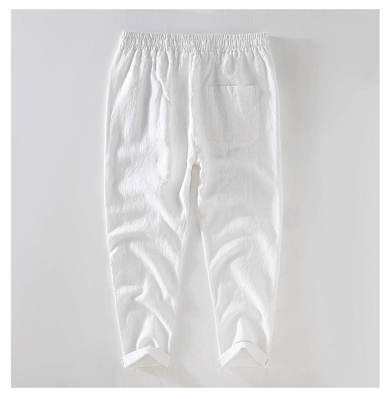 Tao One Tech™ • Heaven &amp; Earth Business Qigong Pants • Ankle-Length Pants • Tech Pockets • Sunscreen Layer • All Season Layering • Naturally Wrinkle-Free • Ramie Cotton • Men’s Sizes M-3XL
