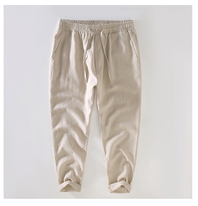 Tao One Tech™ • Heaven &amp; Earth Business Qigong Pants • Ankle-Length Pants • Tech Pockets • Sunscreen Layer • All Season Layering • Naturally Wrinkle-Free • Ramie Cotton • Men’s Sizes M-3XL