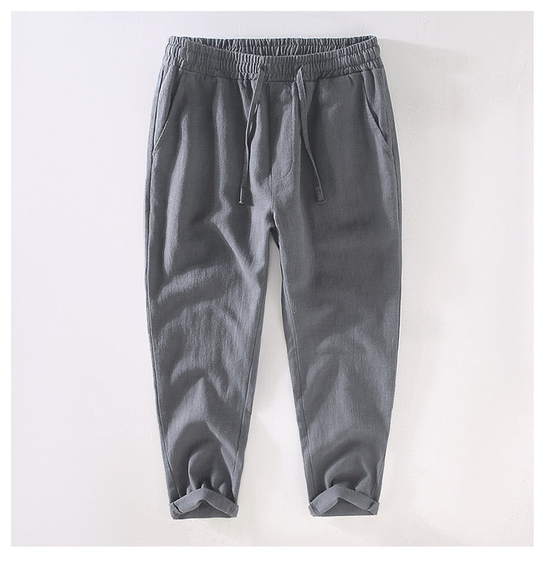Tao One Tech™ • Heaven &amp; Earth Business Qigong Pants • Ankle-Length Pants • Tech Pockets • Sunscreen Layer • All Season Layering • Naturally Wrinkle-Free • Ramie Cotton • Men’s Sizes M-3XL