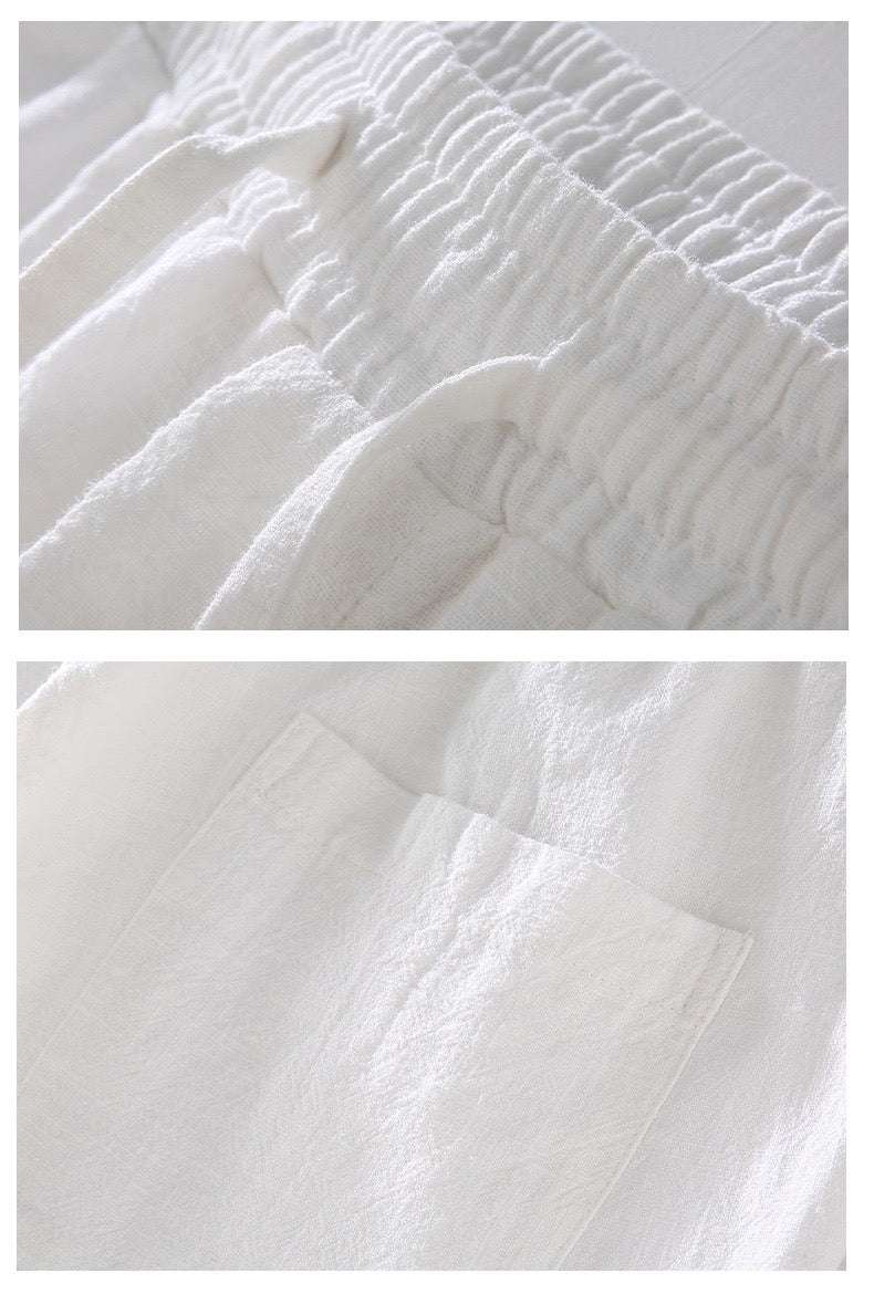 Tao One Tech™ • Heaven &amp; Earth Business Qigong Pants • Ankle-Length Pants • Tech Pockets • Sunscreen Layer • All Season Layering • Naturally Wrinkle-Free • Ramie Cotton • Men’s Sizes M-3XL
