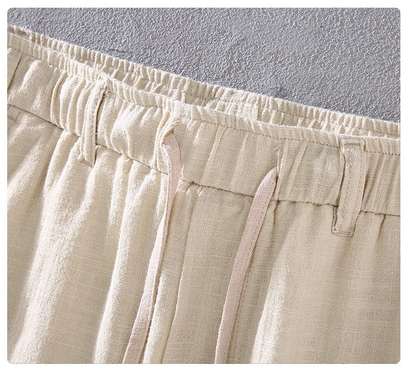 Tao One Tech™ • Heaven &amp; Earth Business Qigong Capri Shorts • Tech Pockets • Sunscreen Layer • All Season Layering • Naturally Wrinkle-Free • Ramie Cotton • Men’s Sizes M-3XL