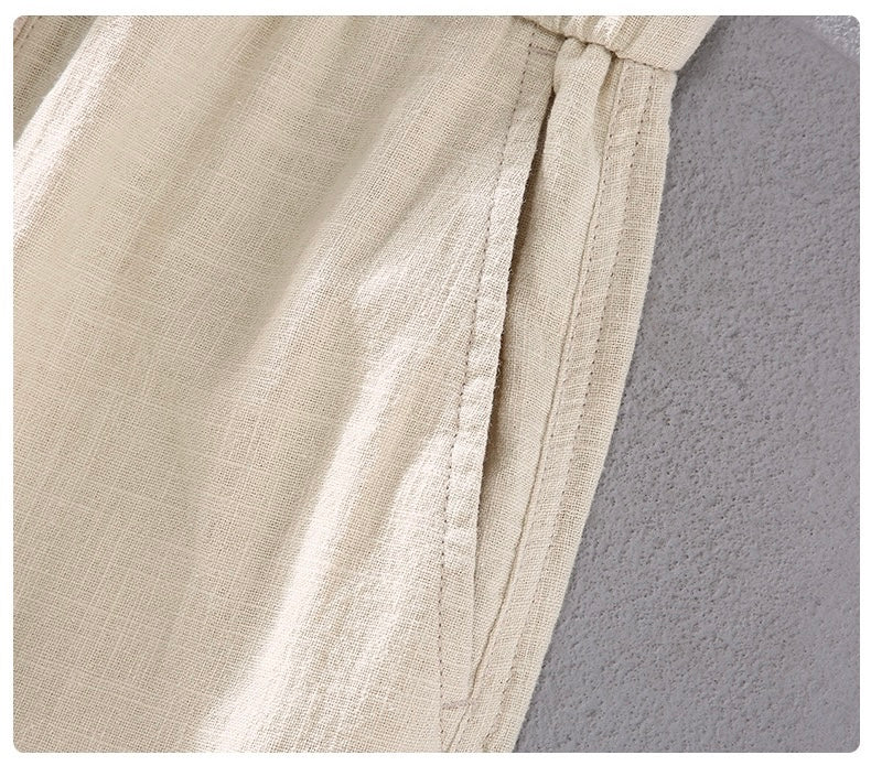 Tao One Tech™ • Heaven &amp; Earth Business Qigong Capri Shorts • Tech Pockets • Sunscreen Layer • All Season Layering • Naturally Wrinkle-Free • Ramie Cotton • Men’s Sizes M-3XL