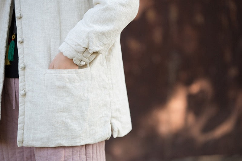 Tao Triple Tech™ • Zen Flow Winter Jacket • Triple Layer Quilt • Thermal Qi Flow • Plant-Based Warmth • Ramie Cotton • Gender Neutral