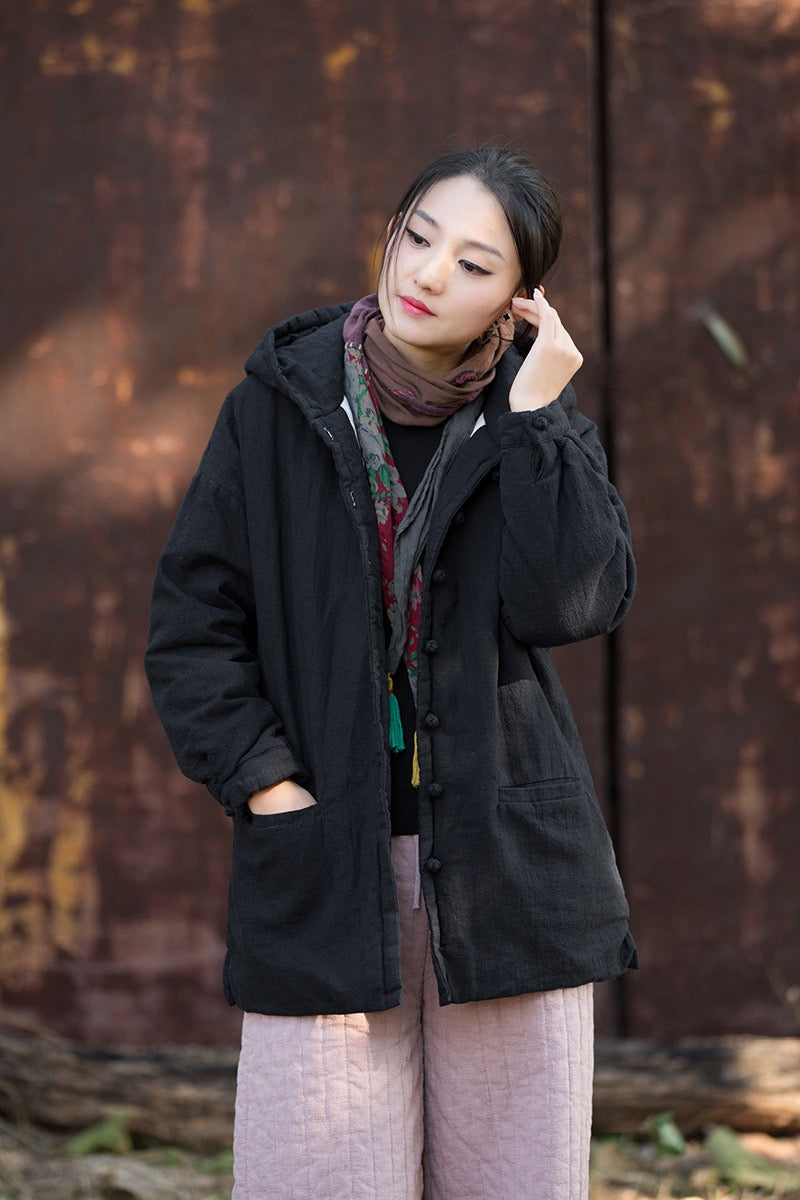 Tao Triple Tech™ • Zen Flow Winter Jacket • Triple Layer Quilt • Thermal Qi Flow • Plant-Based Warmth • Ramie Cotton • Gender Neutral