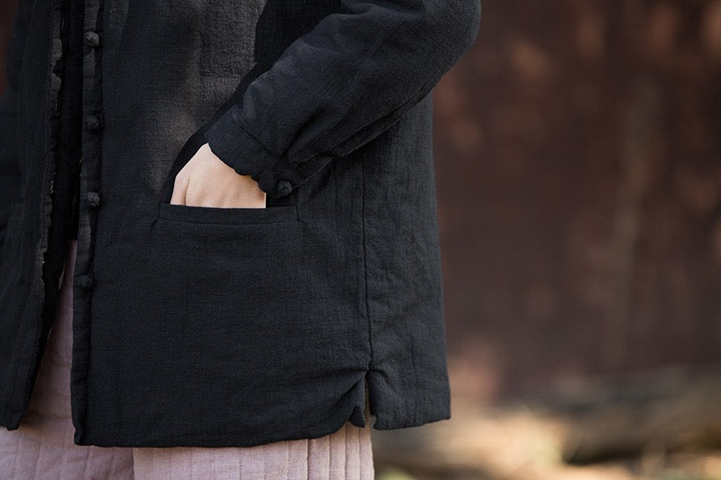 Tao Triple Tech™ • Zen Flow Winter Jacket • Triple Layer Quilt • Thermal Qi Flow • Plant-Based Warmth • Ramie Cotton • Gender Neutral