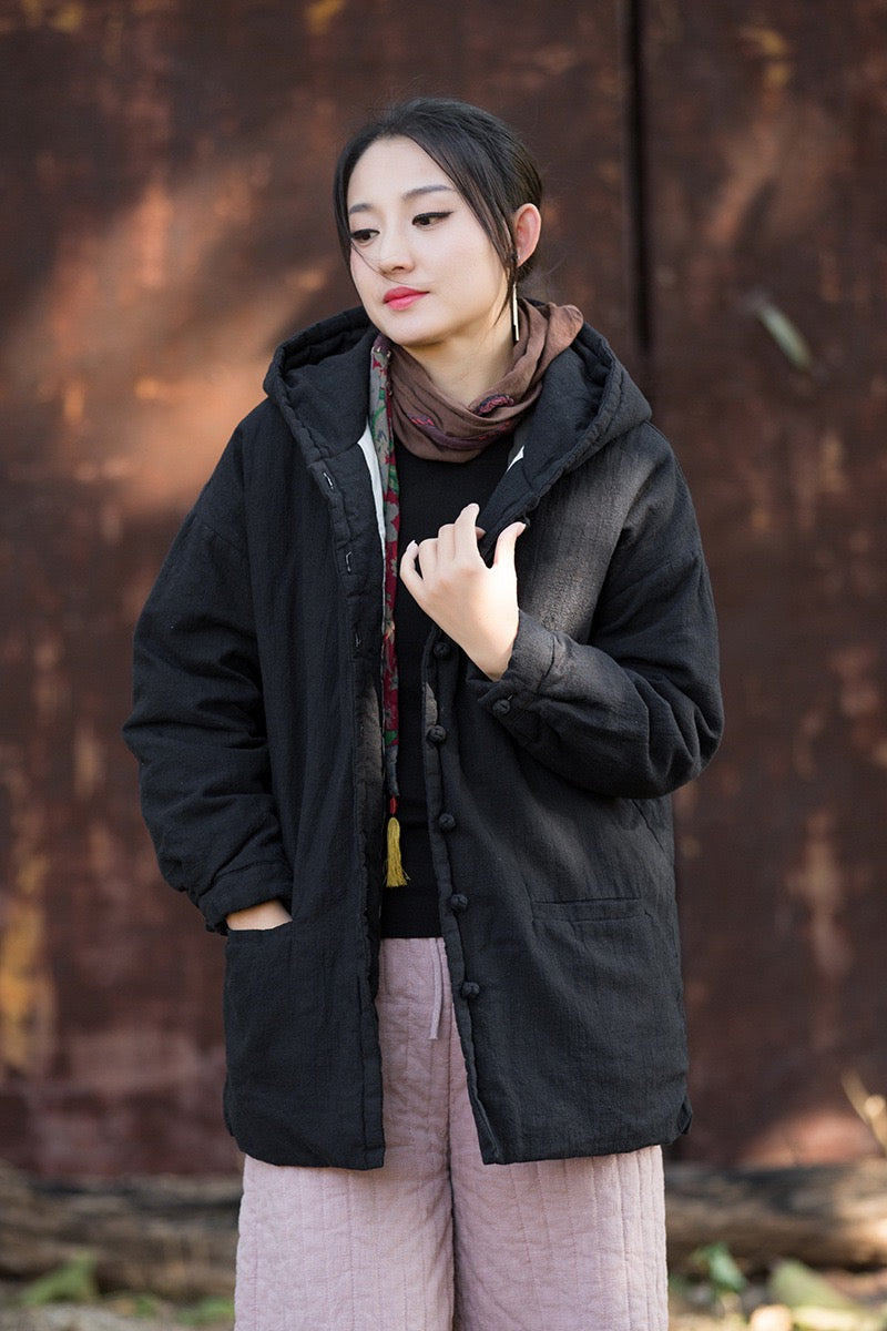 Tao Triple Tech™ • Zen Flow Winter Jacket • Triple Layer Quilt • Thermal Qi Flow • Plant-Based Warmth • Ramie Cotton • Gender Neutral