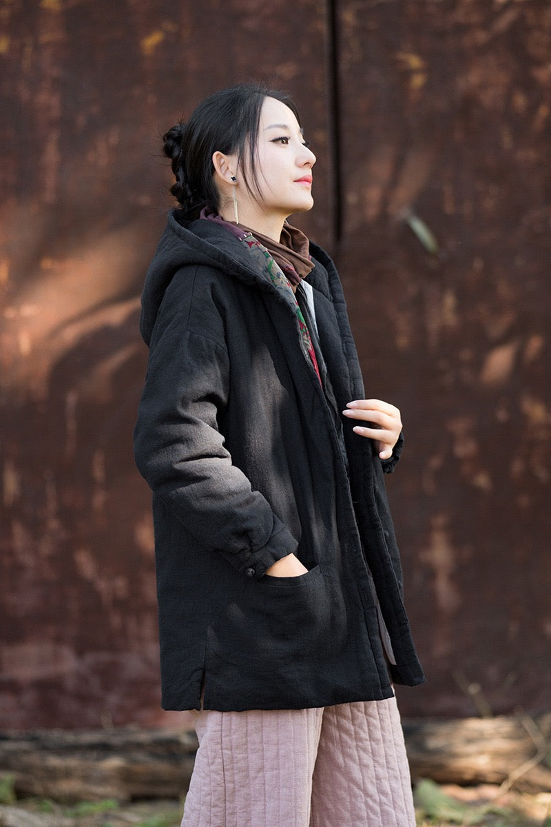 Tao Triple Tech™ • Zen Flow Winter Jacket • Triple Layer Quilt • Thermal Qi Flow • Plant-Based Warmth • Ramie Cotton • Gender Neutral