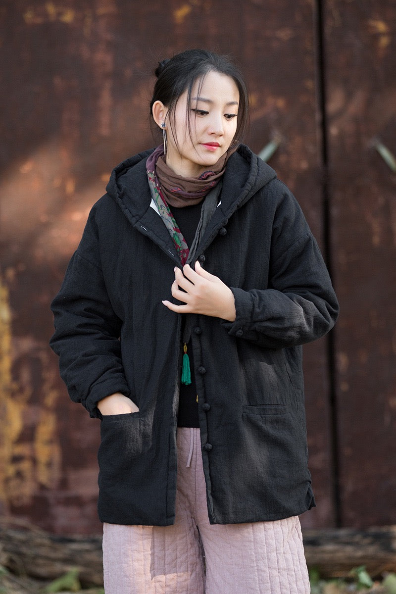 Tao Triple Tech™ • Zen Flow Winter Jacket • Triple Layer Quilt • Thermal Qi Flow • Plant-Based Warmth • Ramie Cotton • Gender Neutral