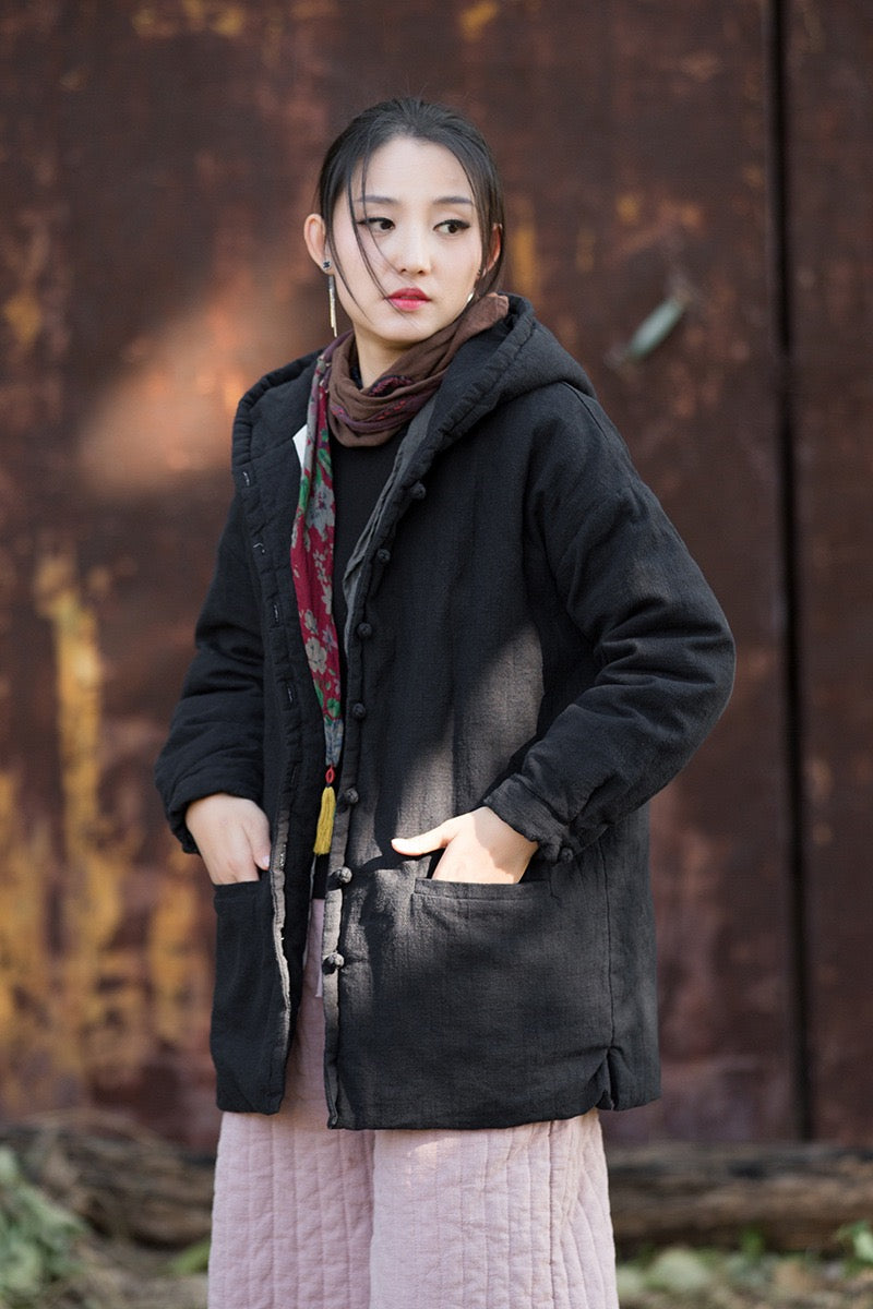 Tao Triple Tech™ • Zen Flow Winter Jacket • Triple Layer Quilt • Thermal Qi Flow • Plant-Based Warmth • Ramie Cotton • Gender Neutral